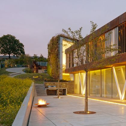 Villa Jewel Box au crépuscule